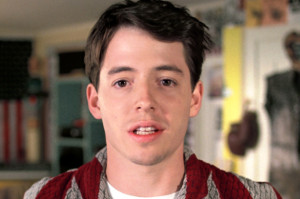 In Ferris Bueller's Day Off, Matthew Broderick loved breaking the fourth wall (addressing the audience directly). Note how the camera focuses on his face, not one particular features. That's the difference between a closeup and an extreme closeup.
